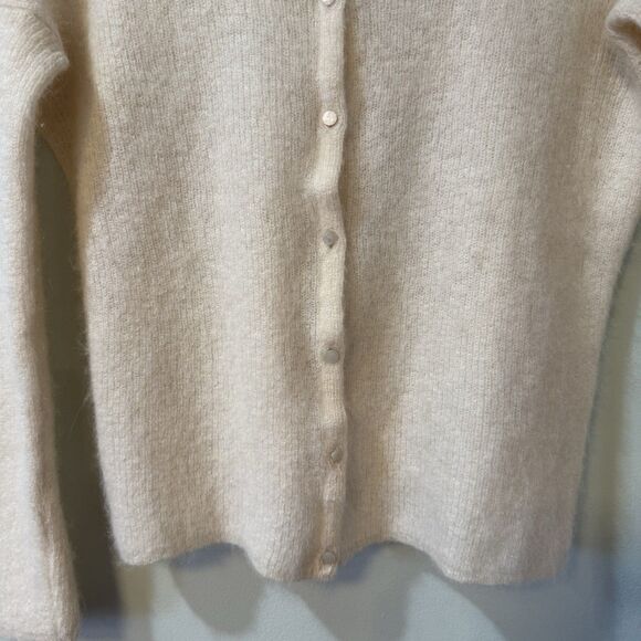 Sezane Gaspard Cardigan Size XS Mohair Alpaca Blend Ivory - Picture 8 of 11
